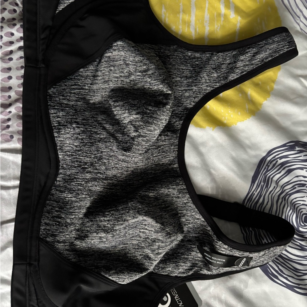 Black and Gray Sports Bra